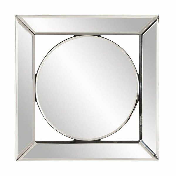 Homeroots Square with Center Round Mirror 383715